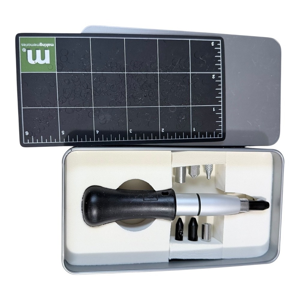 Making Memories Instant Setter Tool with Case and 6 Interchangeable Tips Silver